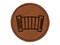Accordion Music German Oktoberfest Round Iron-On Engraved Faux Leather Patch Applique - 2.5"